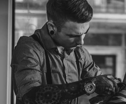 working barber