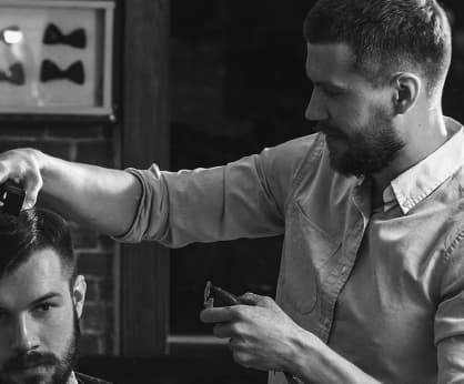 working barber